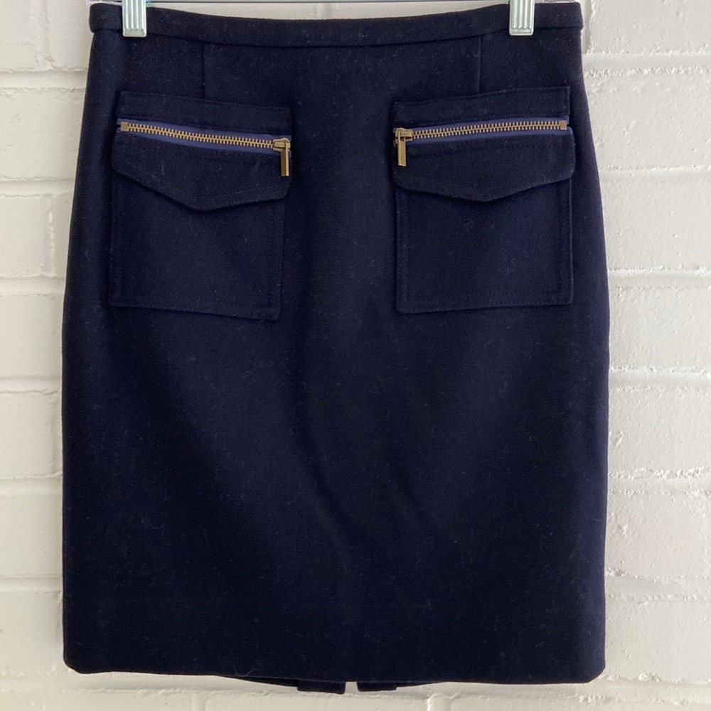 J. Crew Wool Skirt, Navy Blue Wool Skirt, Classic Skirt, Work Skirt, Preppy